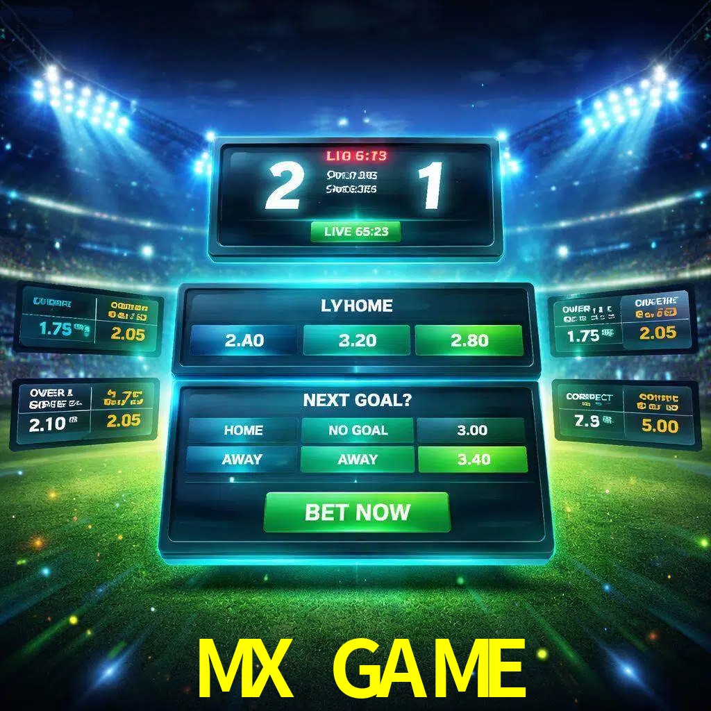 Vista de apuestas en vivo MX GAME durante un partido en curso