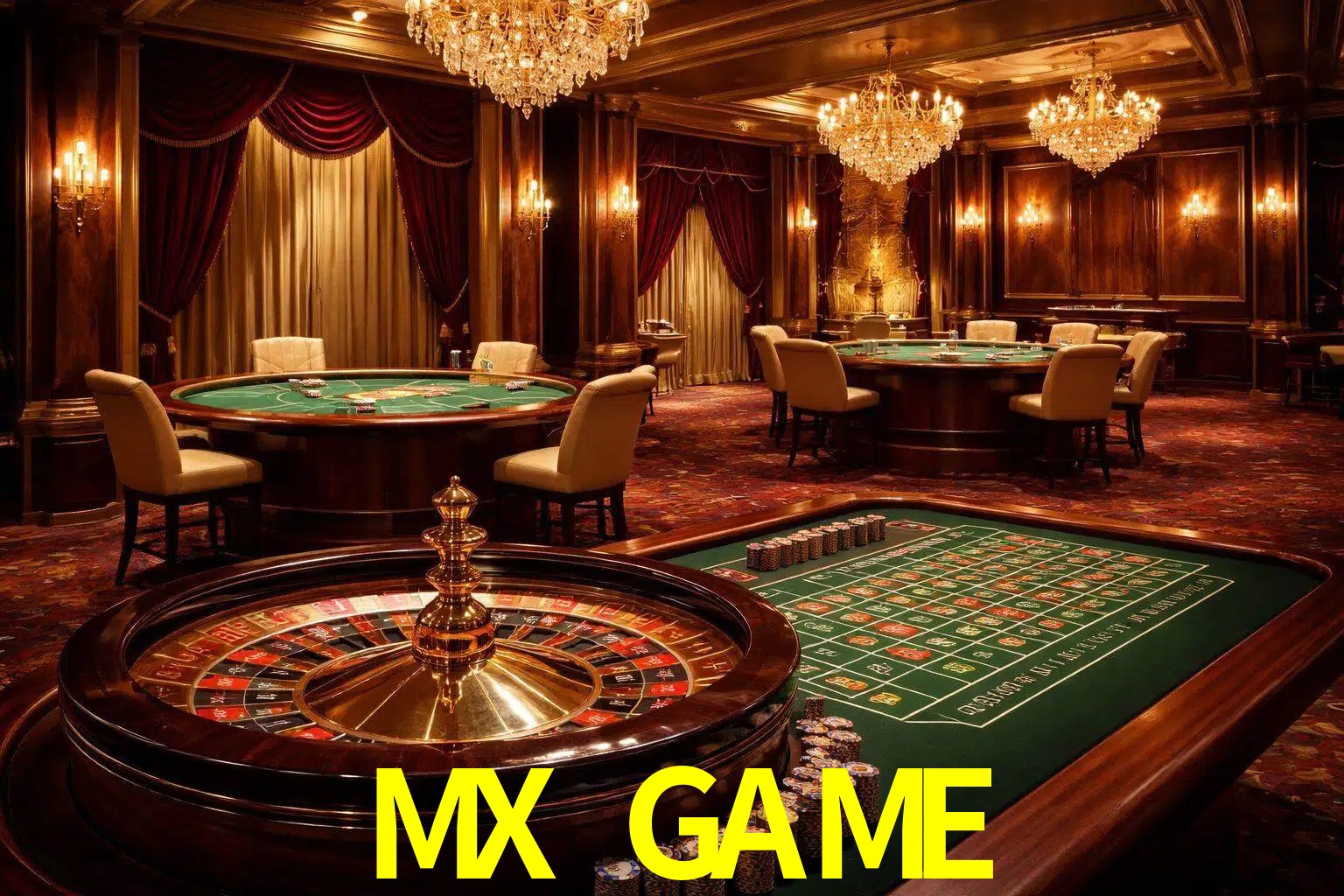 Una escena premium de mesa de casino en vivo con cartas, elementos de ruleta y un ambiente pulido de estudio de transmisión.